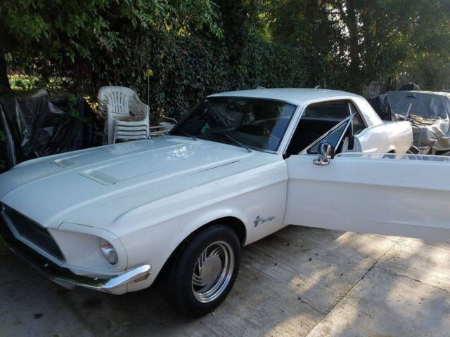 1968 White Ford Mustang Hard Top