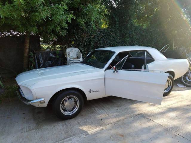 1968 White Ford Mustang Hard Top