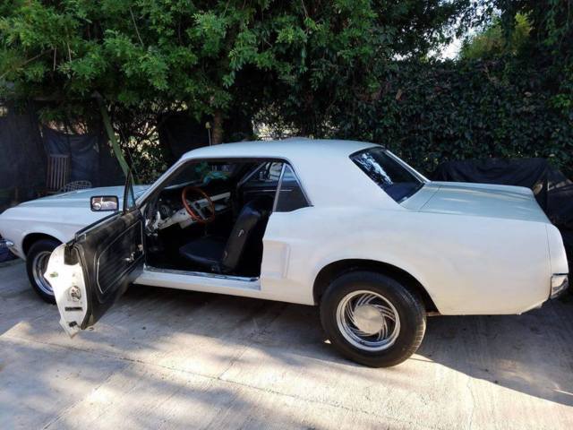1968 White Ford Mustang Hard Top