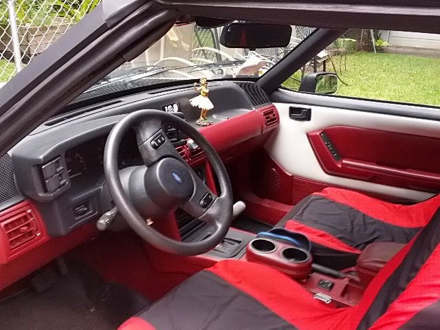 1989 White Ford Mustang Convertible