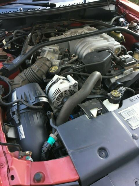 1994 Red Ford Mustang Convertible