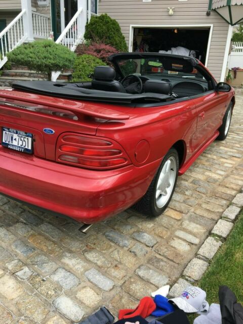 1994 Red Ford Mustang Convertible