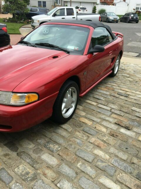 1994 Red Ford Mustang Convertible