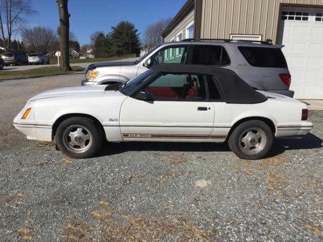 1984 White Ford Mustang Convertible