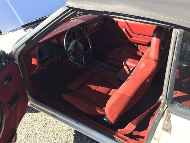 1984 White Ford Mustang Convertible