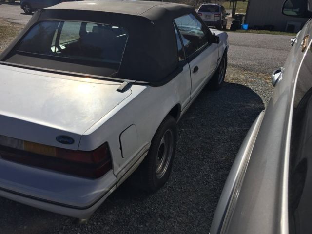 1984 White Ford Mustang Convertible