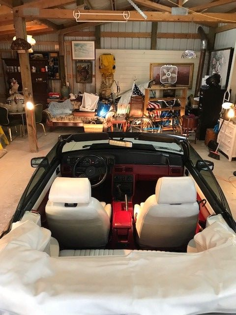 1989 White Ford Mustang Convertible