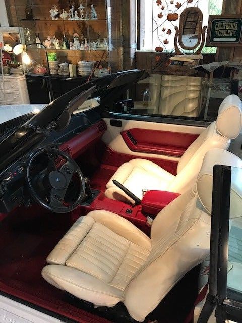1989 White Ford Mustang Convertible