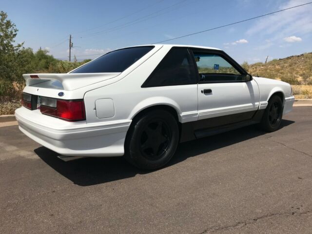 1988 White Ford Mustang Hatchback