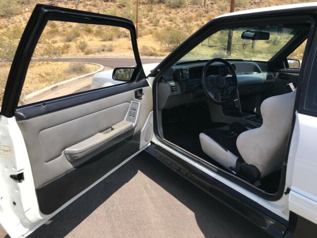 1988 White Ford Mustang Hatchback