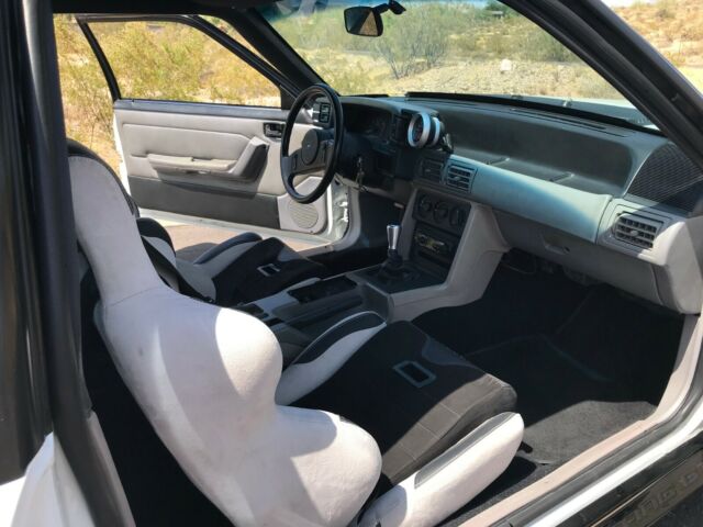 1988 White Ford Mustang Hatchback