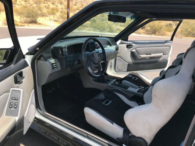 1988 White Ford Mustang Hatchback