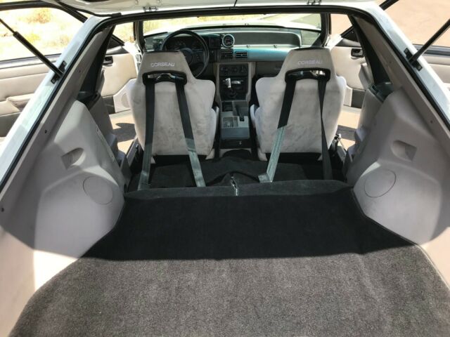 1988 White Ford Mustang Hatchback