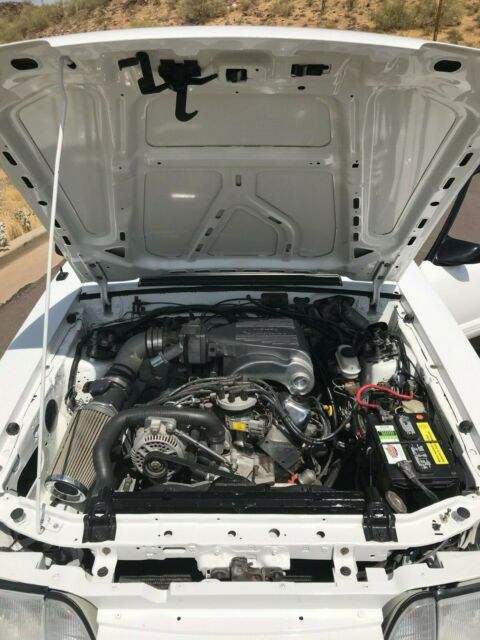 1988 White Ford Mustang Hatchback