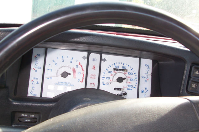 1990 RED Ford Mustang Hatchback