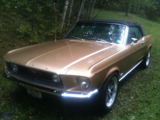 1968 Gold Ford Mustang Convertible