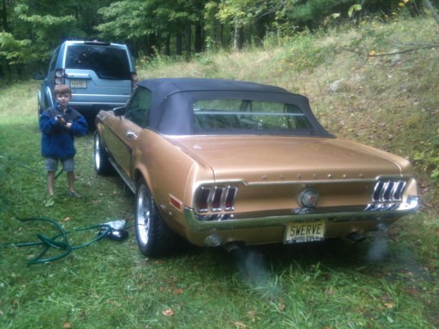 1968 Gold Ford Mustang Convertible