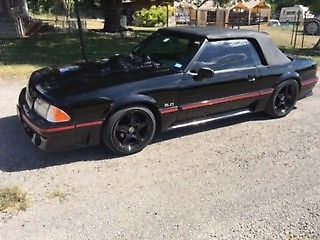 1988 Black Ford Mustang Convertible