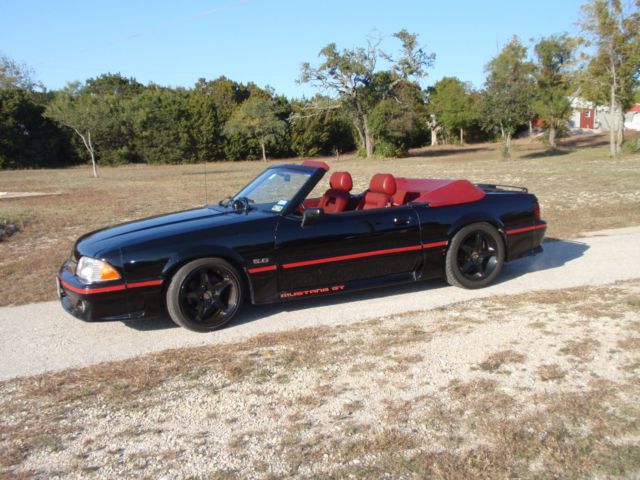 1988 Black Ford Mustang Convertible