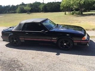 1988 Black Ford Mustang Convertible