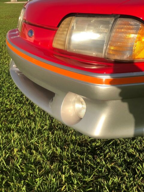 1989 Red Ford Mustang Convertible