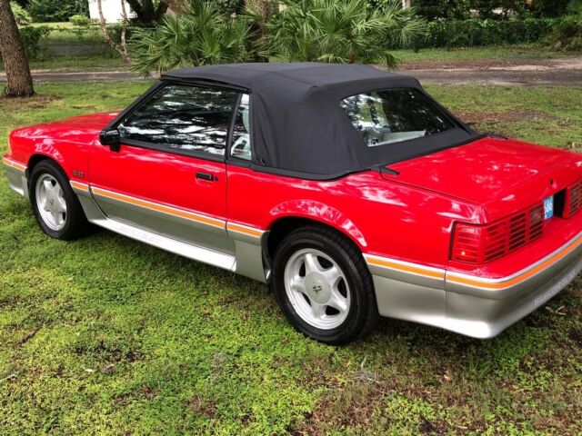 1989 Red Ford Mustang Convertible