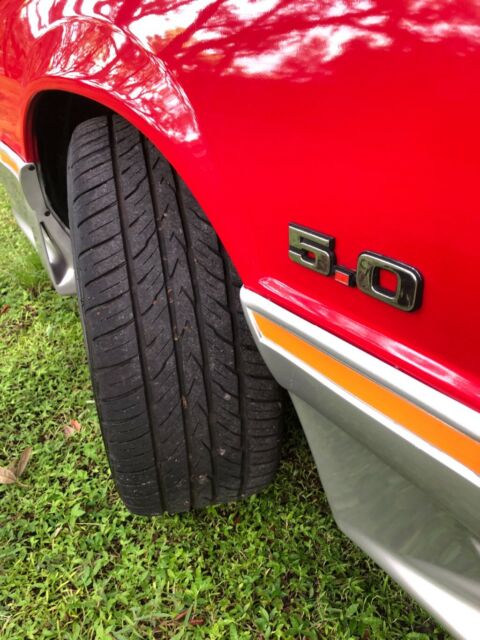 1989 Red Ford Mustang Convertible