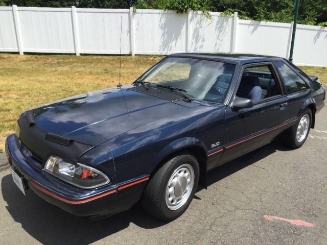 1988 White Ford Mustang Hatchback