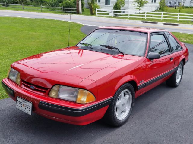 1991 Red Ford Mustang Coupe