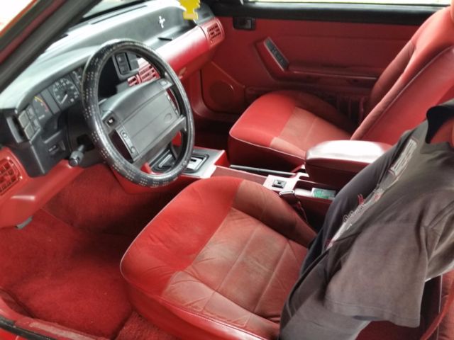 1991 Red Ford Mustang Coupe