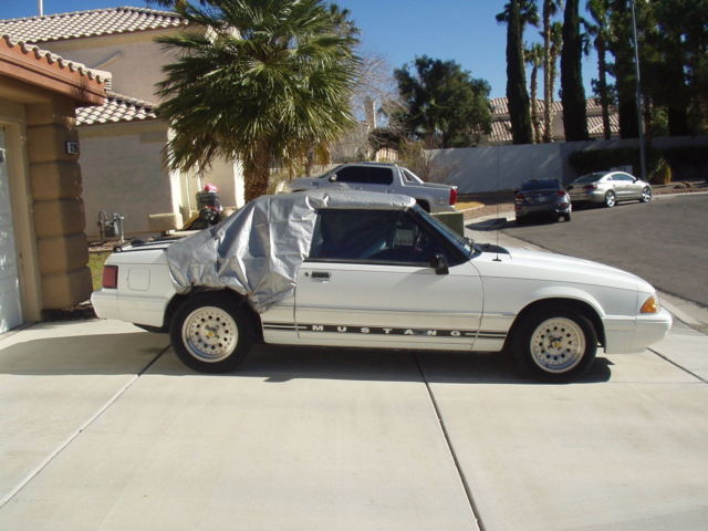 1993 White Ford Mustang Convertible