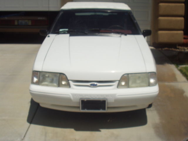 1993 White Ford Mustang Convertible