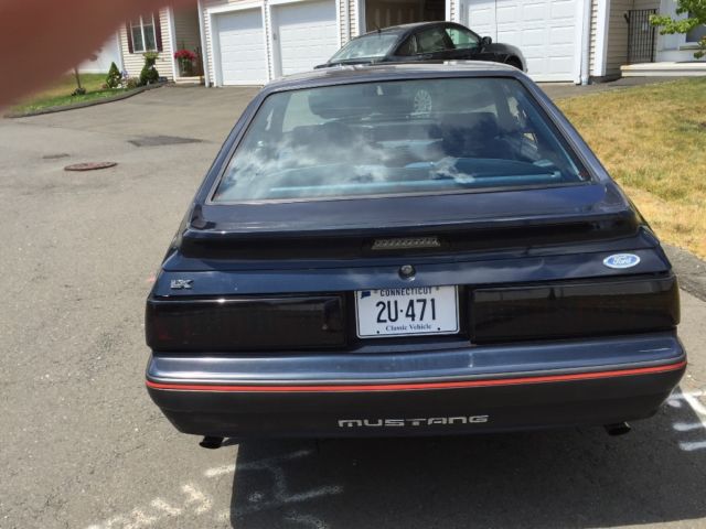 1988 White Ford Mustang Hatchback
