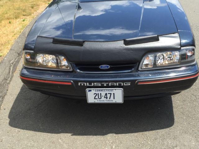 1988 White Ford Mustang Hatchback