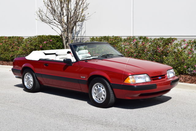 1990 Wild Strawberry Ford Mustang Convertible