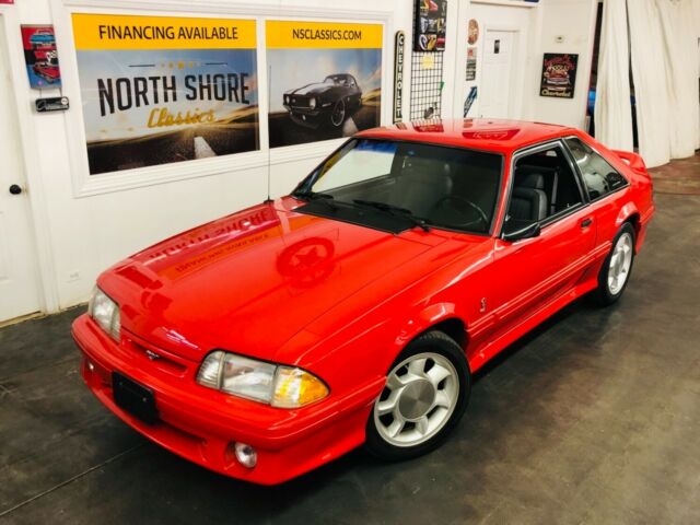 1993 Red Ford Mustang Hatchback