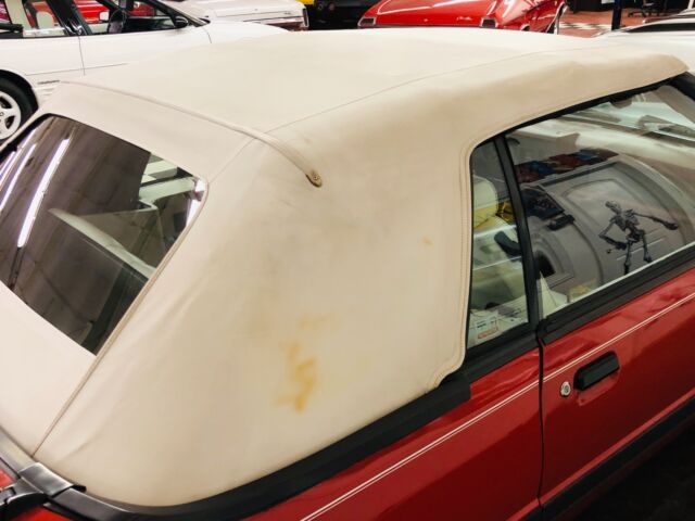 1986 Red Ford Mustang Convertible