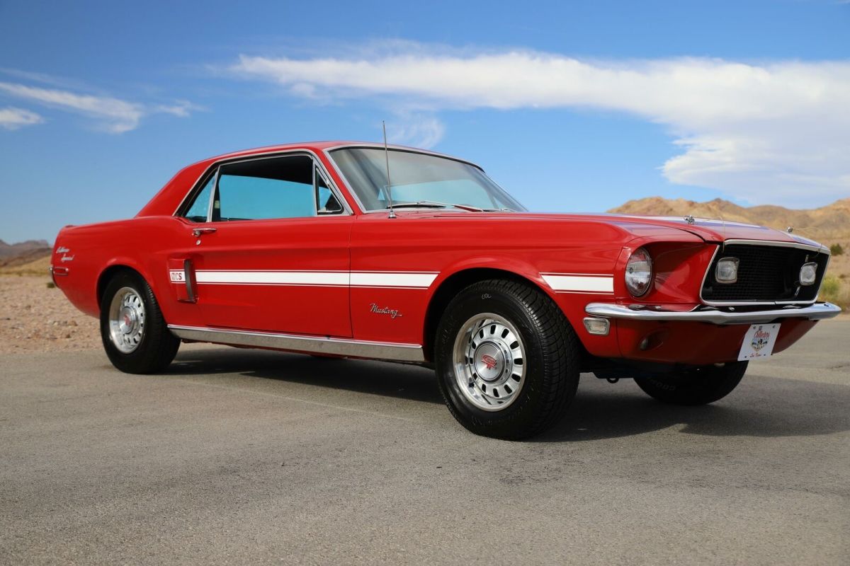 1968 Red Ford Mustang COUPE