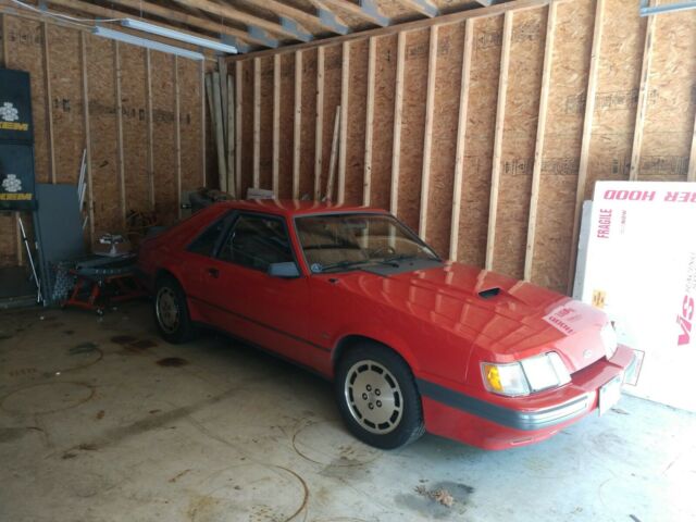 1986 Blue Ford Mustang Hatchback