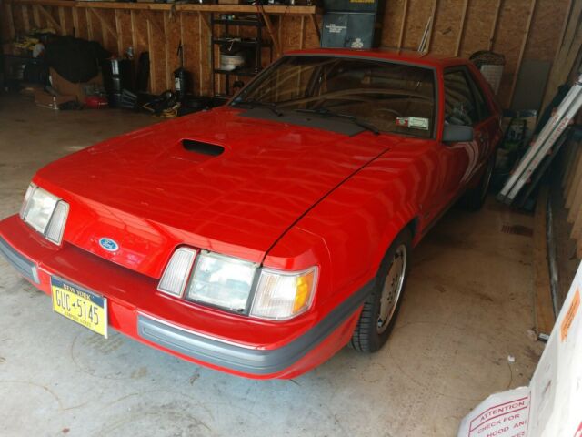1986 Blue Ford Mustang Hatchback