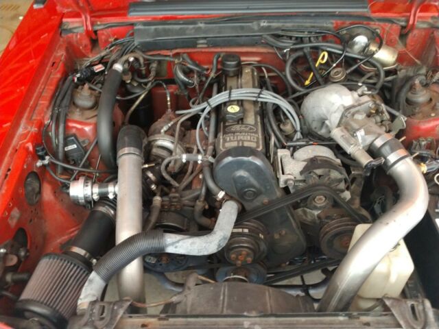 1986 Blue Ford Mustang Hatchback