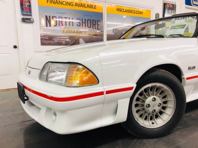 1987 White Ford Mustang Convertible