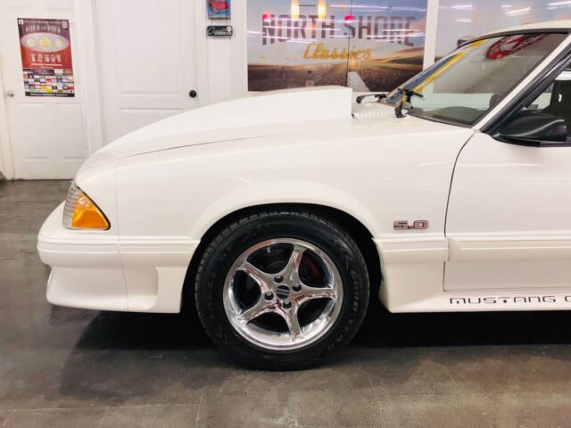 1993 White Ford Mustang Hatchback
