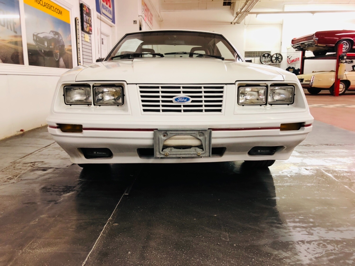 1984 White Ford Mustang Hatchback