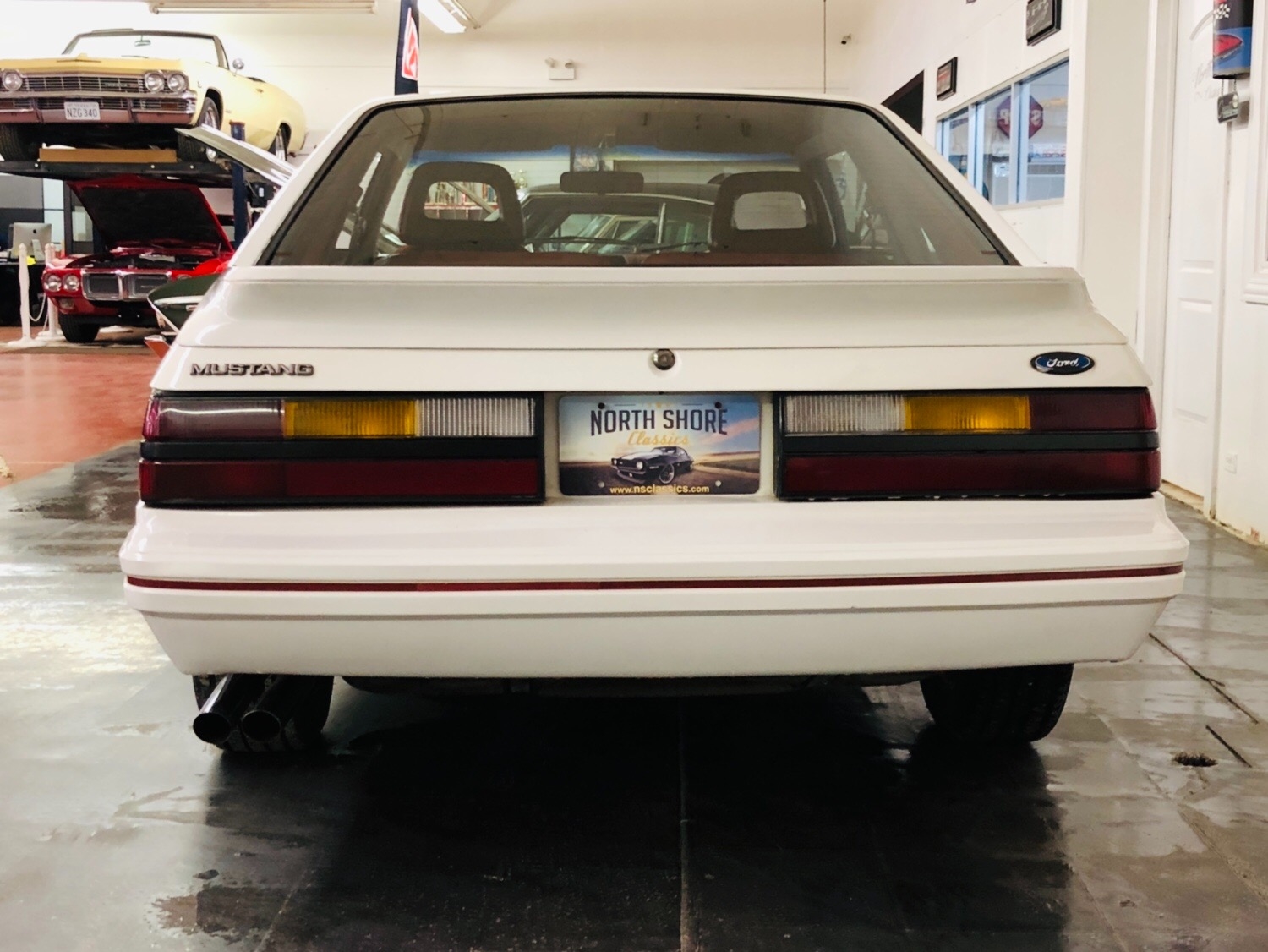 1984 White Ford Mustang Hatchback