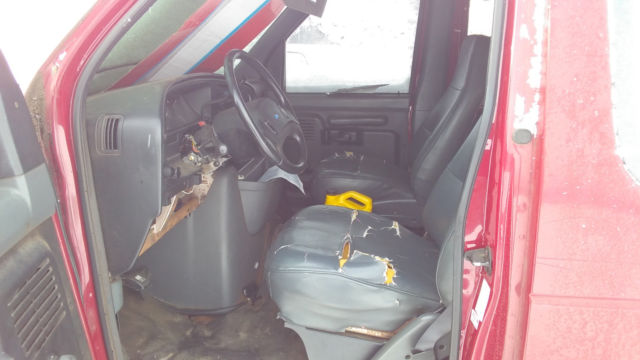 1993 Red Ford Club Wagon Van