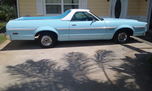 1973 Blue Ford Ranchero Standard Cab Pickup