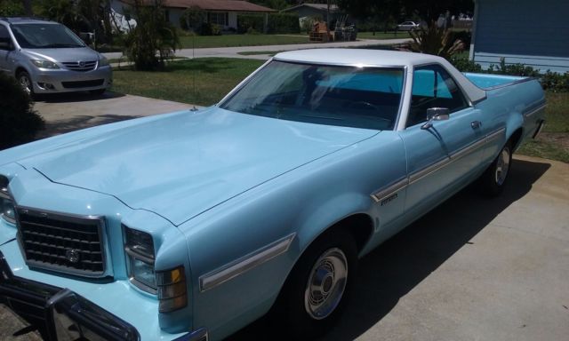 1973 Blue Ford Ranchero Standard Cab Pickup