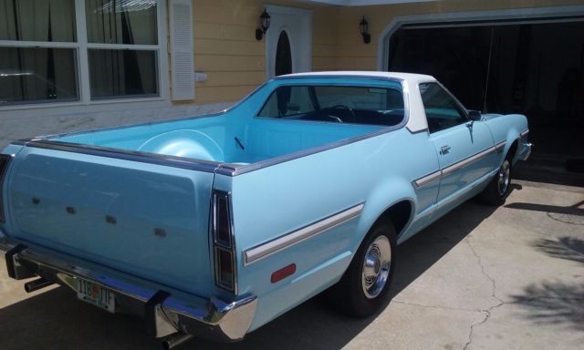 1973 Blue Ford Ranchero Standard Cab Pickup