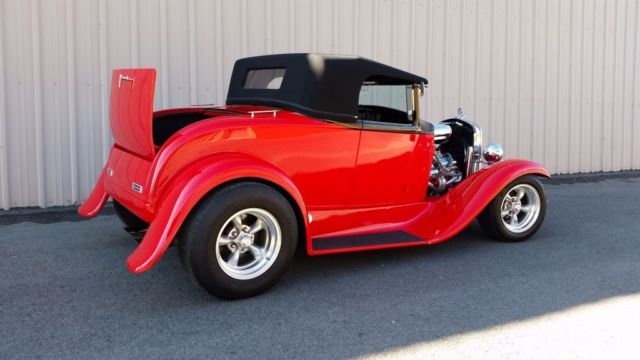 1930 Red Ford Model A Convertible